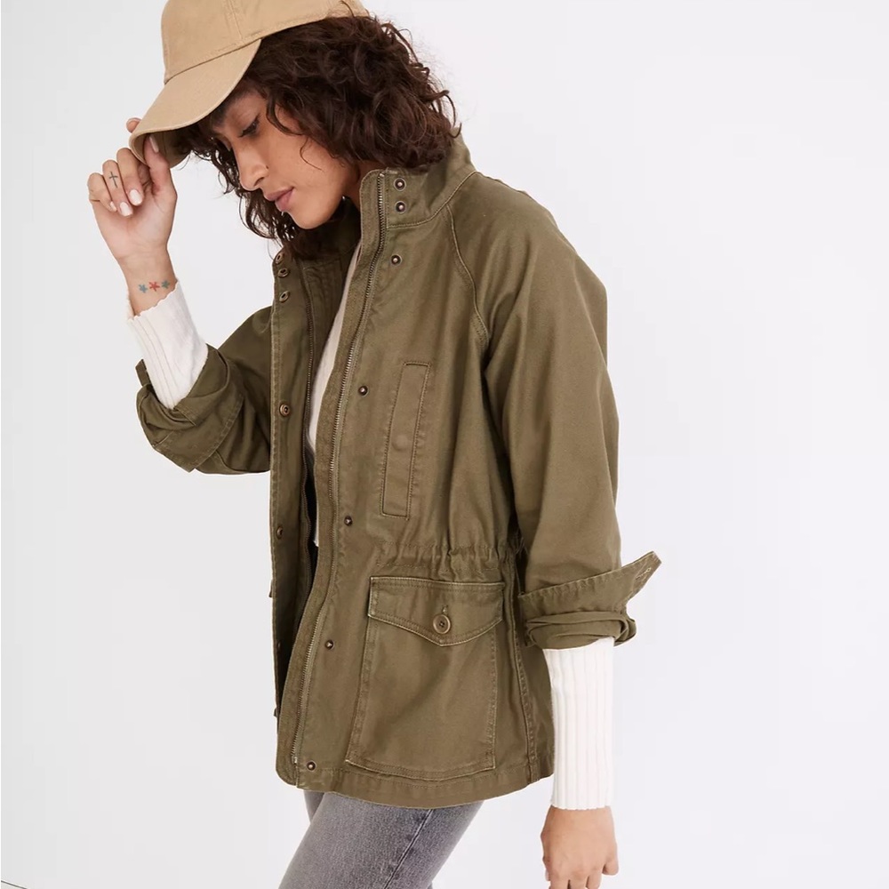Madewell Northside Jacket, size small, olive green